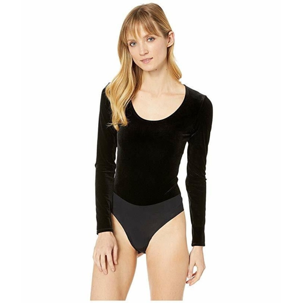Commando Velvet Long Sleeve Bodysuit Black Size Small‎